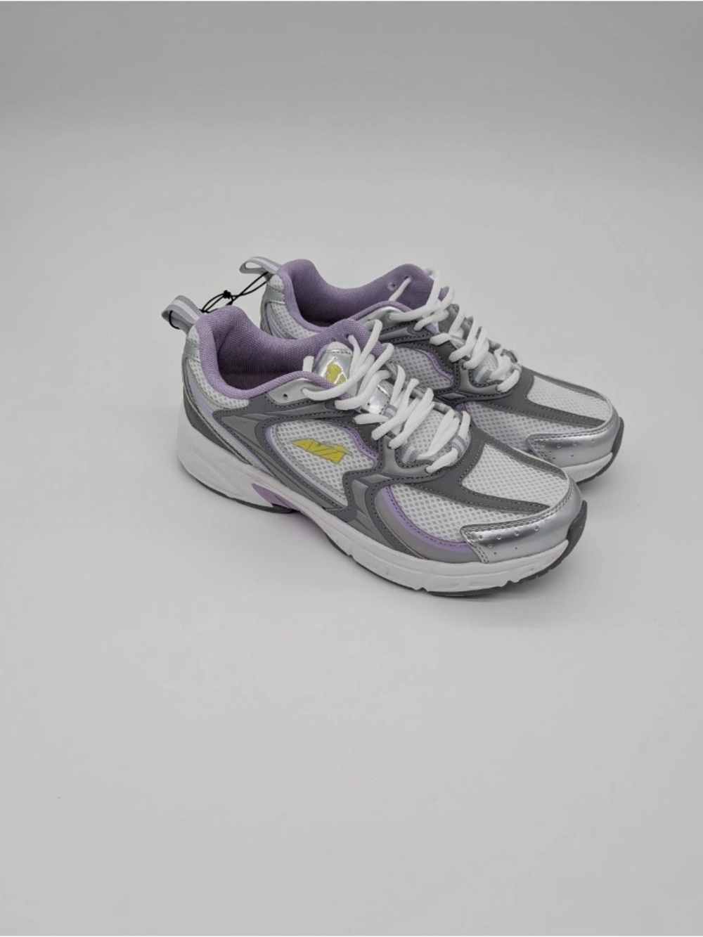 NWT - Avia Gray and Lilac Mesh Athletic Walking Sneakers Size 9